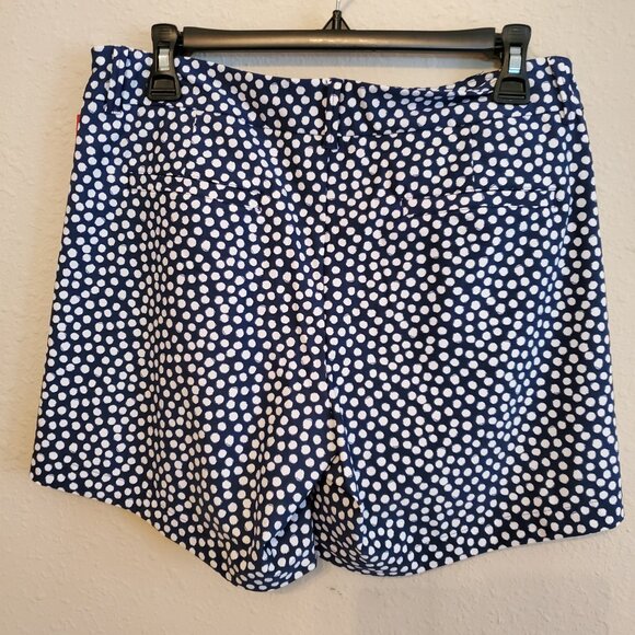 SPANX Sunshine Summer Women's Shorts Bermuda Navy Polka Dots Pull-On Size M/10. - Picture 4 of 11